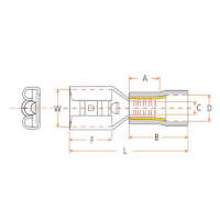 Sparex Pre Insulated Spade Terminal Female 6.3mm - Image 2