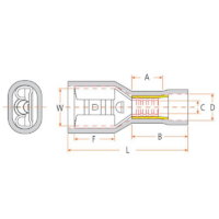 Sparex Pre Insulated Spade Terminal Female 6.3mm - Image 2