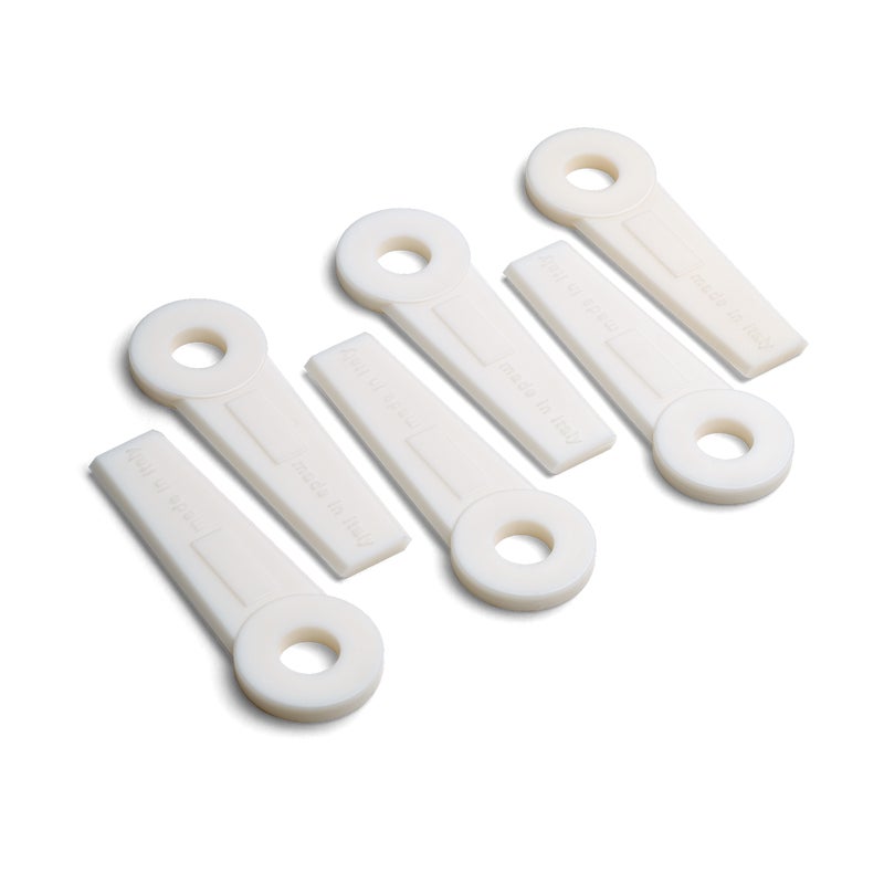 Husqvarna TriCut 255 mm plastic blades, six-pack, suitable for 25–65 cc machines, safe around trees and bushes.