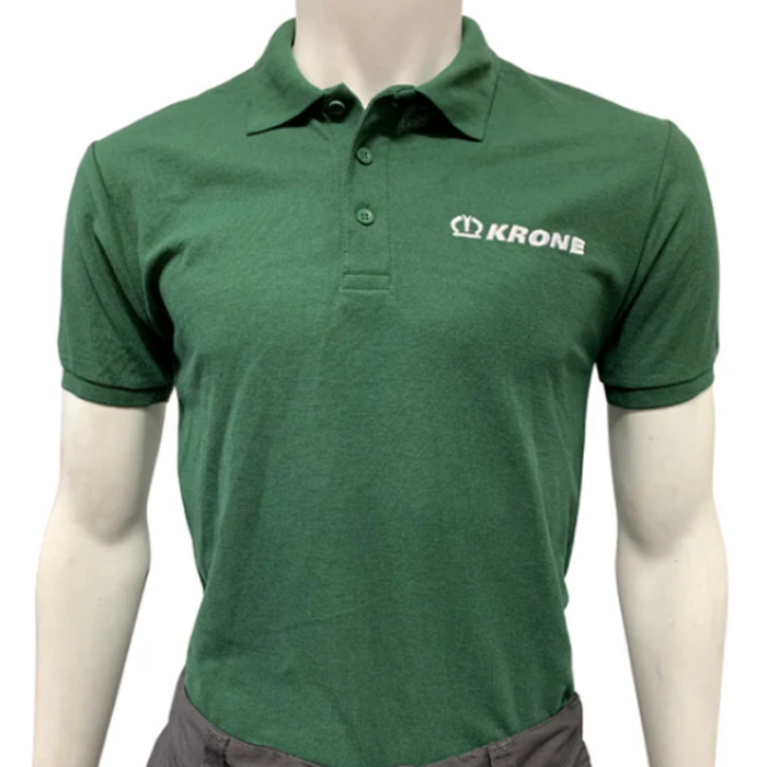 Krone Green Polo Shirt with White Logo XL