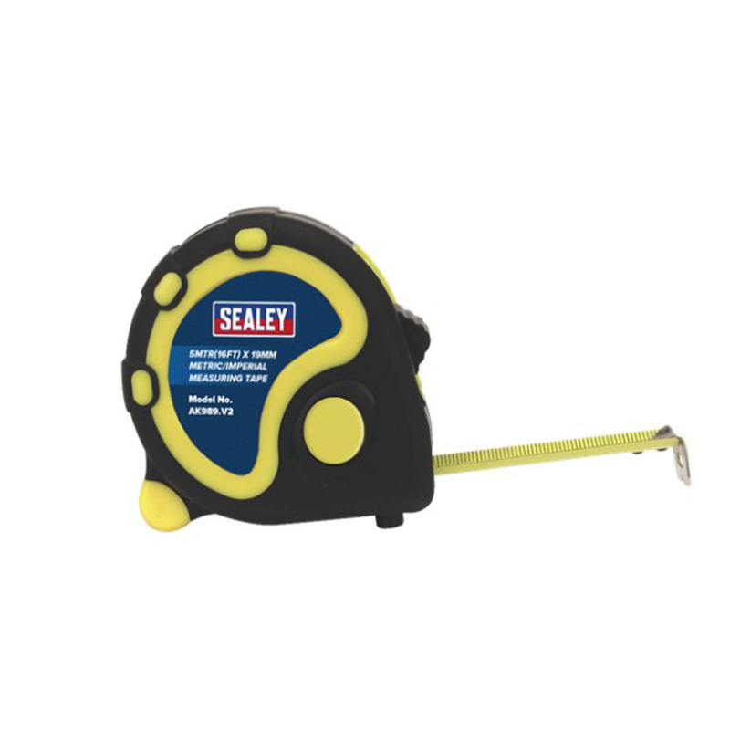 Sealey Metric Imperial Rubber Tape Measure 5m (16ft)