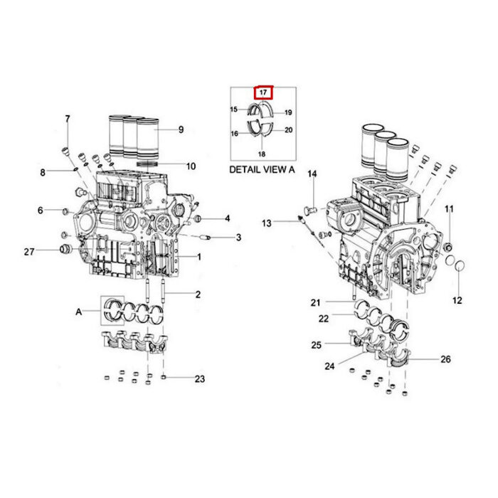 Solis Bearing Liner 76 - Rear (703401144A)