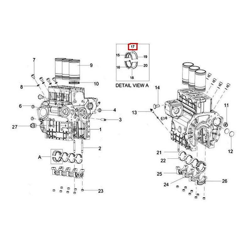 Solis Bearing Liner 76 - Rear (703401144A)