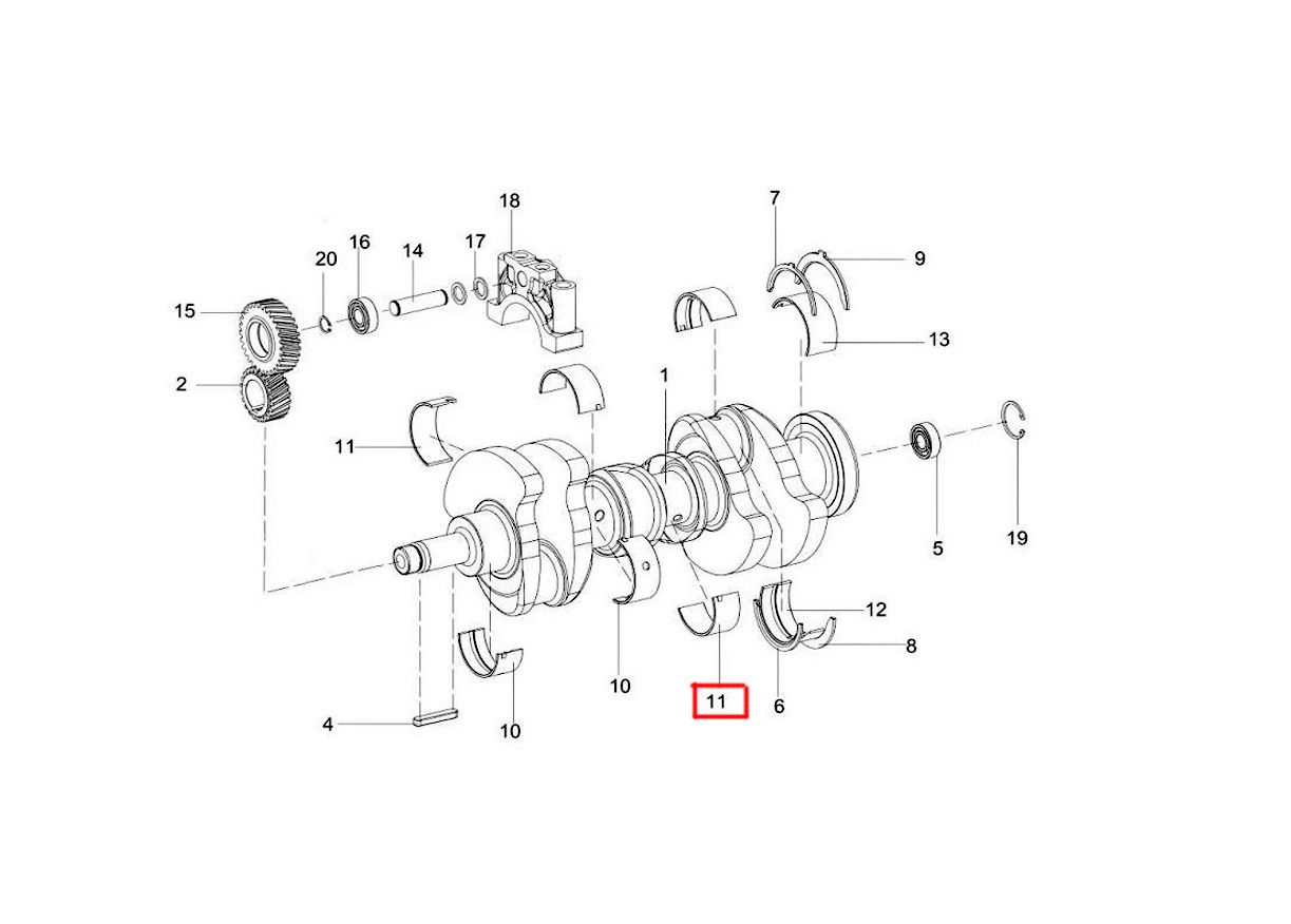 Solis Bearing Liner- Bottom (703401143A)