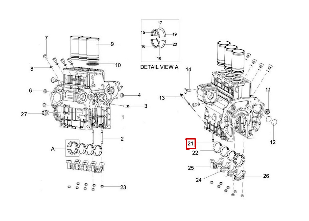 Solis Bearing Liner- Top (703401142A)