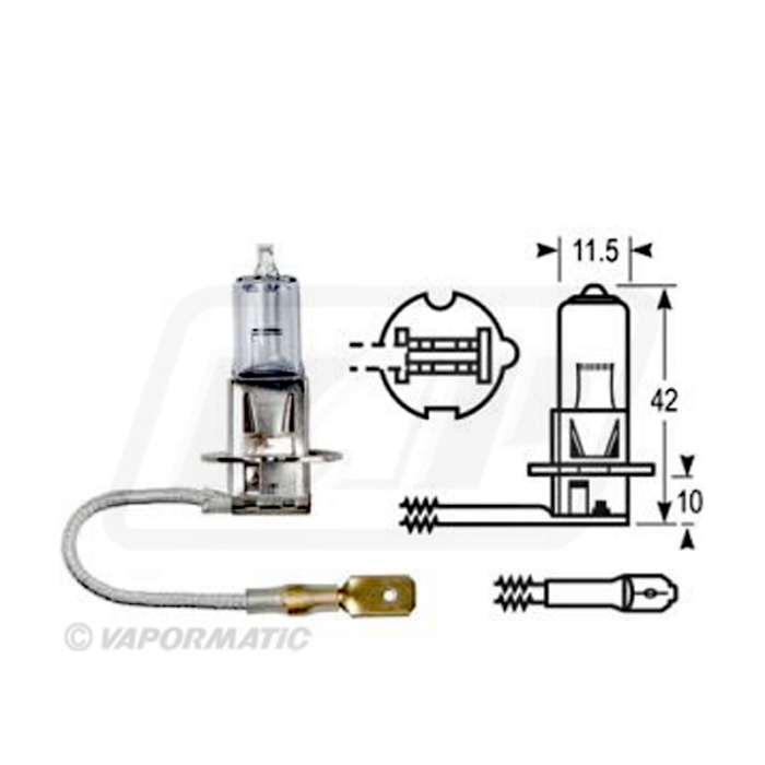 Vapormatic Beacon bulbs - H3 Halogen Headlamp Bulb VLC0453