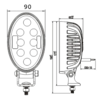 Sparex LED Work Light with Handrail Bracket 10-30V S.112529 - Image 2