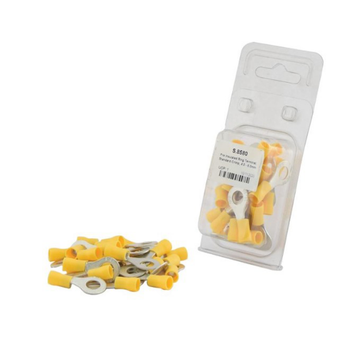 Sparex Pre Insulated Yellow Ring Terminal 8.4mm