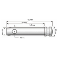 Top link pin & chain 25x142mm Cat. 2 - Image 2
