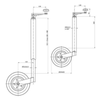 Jockey Wheel Jack, Tube Ø 42mm - Image 2