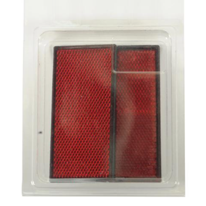 Rectangular Reflector (Self Adhesive) Red 2 pcs. Agripak