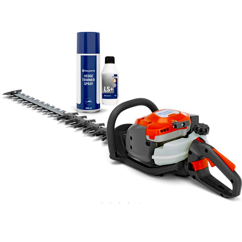 Husqvarna 522HDR75X professional petrol hedgecutter with 75 cm double-sided blade and ergonomic rear handle.