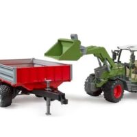 Bruder Fendt Vario 211 with Front Loader & Tipping Trailer - Image 2