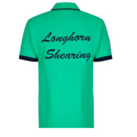 Longhorn Polo Shirt Angus Green Kids - Image 2