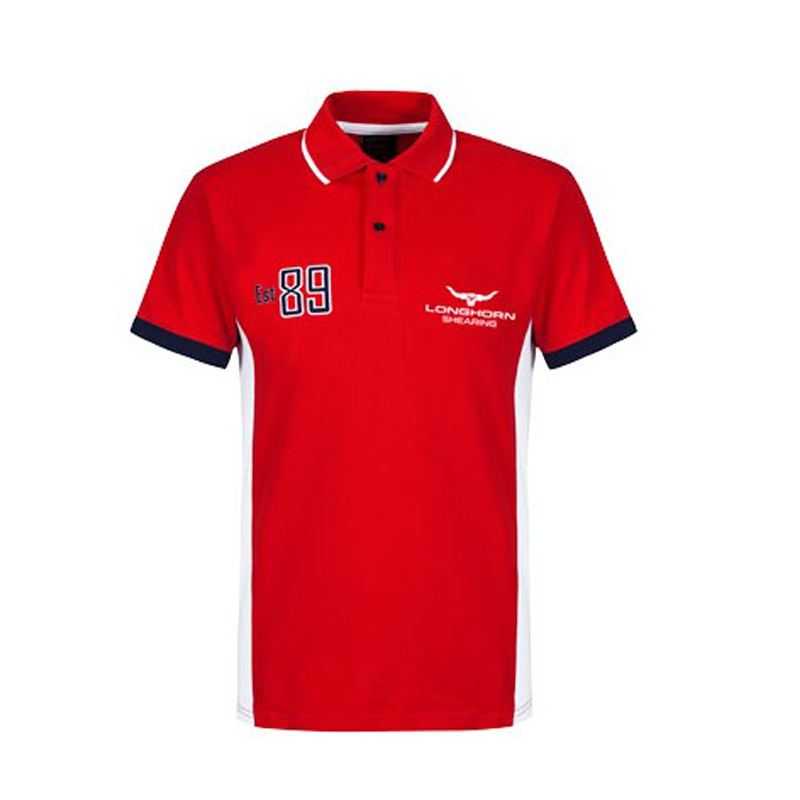 Longhorn Hereford Red Polo