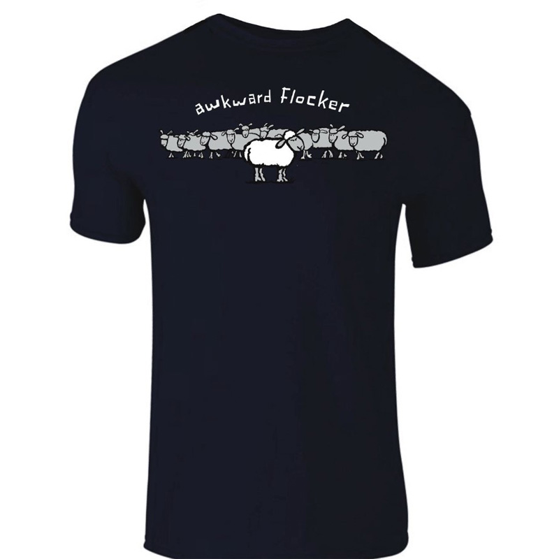 Baaad Flocker Awkward Flocker Navy T shirt