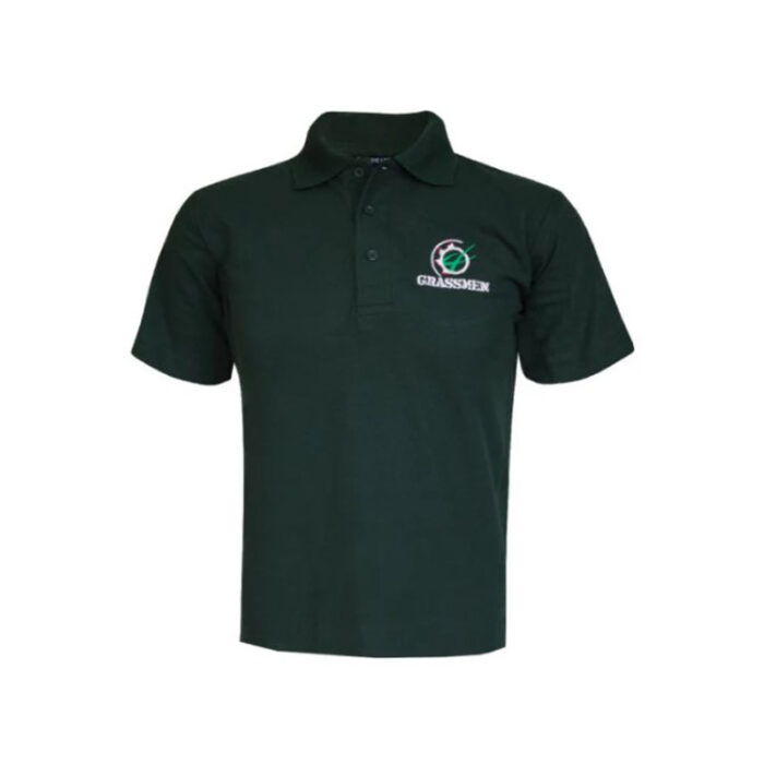 GRASSMEN "ALWAYS PROTECT YOUR SHAFT" Black Polo Shirt M