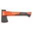 Husqvarna Universal Hatchet with wooden handle and protective leather sheath, designed for chopping and outdoor use.