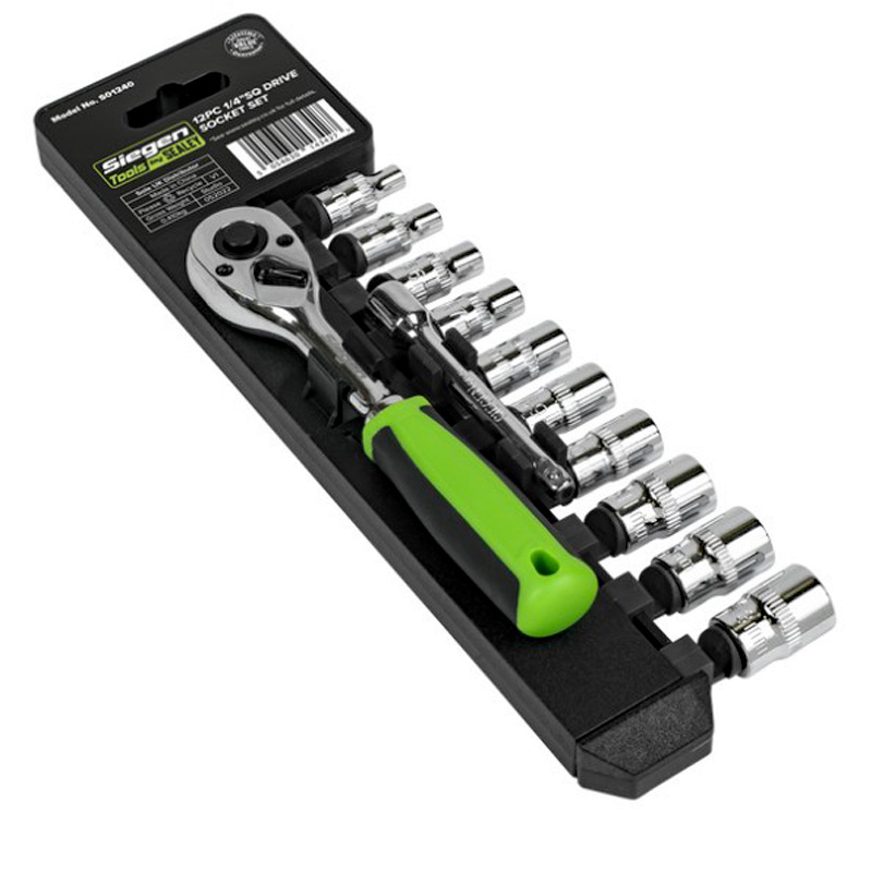 Siegen 12pc. Quarter Inch Sq Drive Socket Set