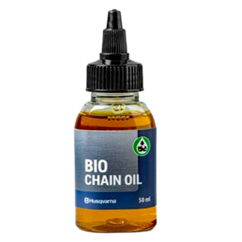 "Husqvarna X-GUARD Bio Chain Oil container – biodegradable high-performance lubricant for chainsaws"