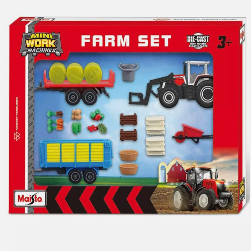 Maisto Mini Working Machines Massey Ferguson Farm Set