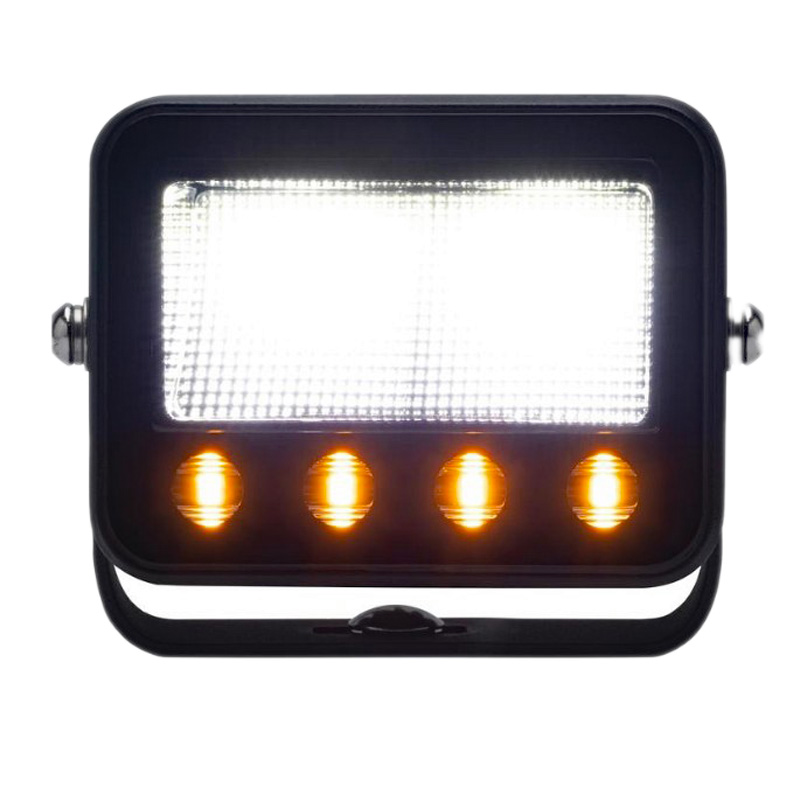 LED Work Light – High Power LED with Warning Light, Flood Beam, Lumens Raw 3600, 9-36V