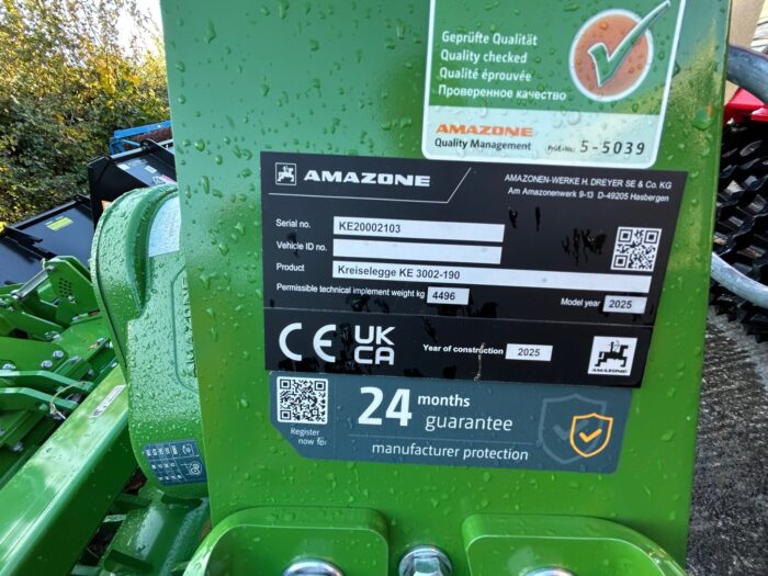 NEW AMAZONE KE3002-190 POWER HARROW (11010280) - Image 4