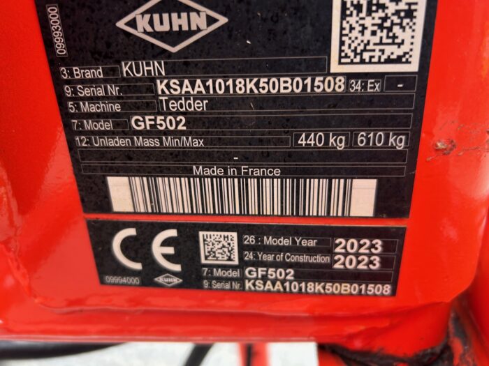 2023 KUHN GF 502 TEDDER (11010335) - Image 5