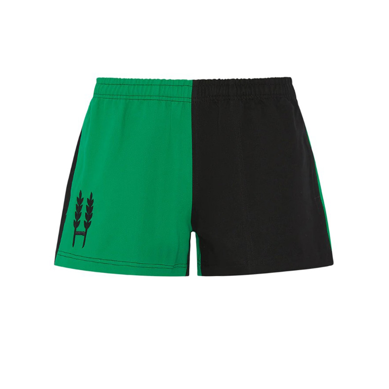 HEXBY Harlequin Shorts Green-Black-Zip Pocket