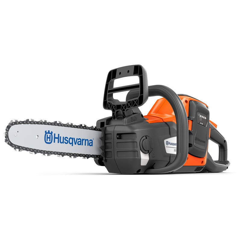 Husqvarna 225i battery-powered chainsaw with ergonomic design and compact bar for precision cutting.
