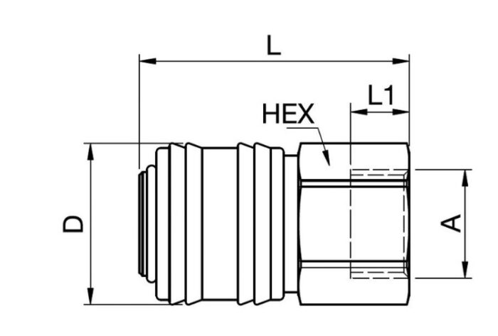 Sparex Female BSPP Coupler – 1/4'' (S.31805) - Image 2