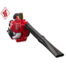 Honda HHB25E petrol-powered handheld blower with red engine casing, black nozzle, and ergonomic handle.