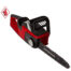 Honda HHC36BXB cordless chainsaw with red and black body, ergonomic handle, and sharp guide bar and chain.
