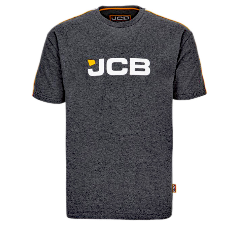 JCB Stripped T-Shirt-Grey